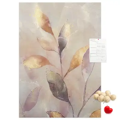 Tableau de liège décoratif Aquarelle de plantes
