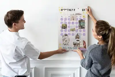 Tableau de liège décoratif Programme mensuel