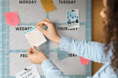 Tableau affichage liège Programme hebdomadaire
