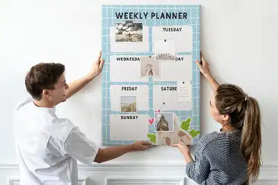 Tableau affichage liège Programme hebdomadaire