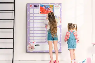 Image tableau en liège Organisation de la journée