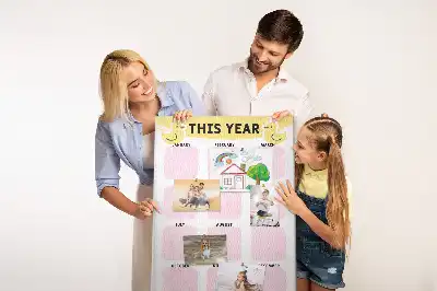 Tableau de liège décoratif Calendrier annuel
