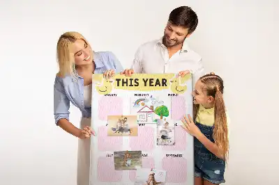 Tableau de liège décoratif Calendrier annuel