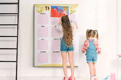Tableau de liège décoratif Calendrier annuel