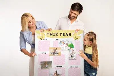 Tableau de liège décoratif Calendrier annuel