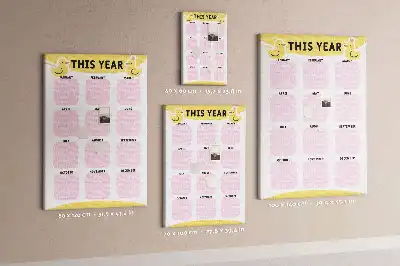 Tableau de liège décoratif Calendrier annuel