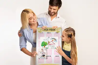 Tableau de liège décoratif Calendrier annuel