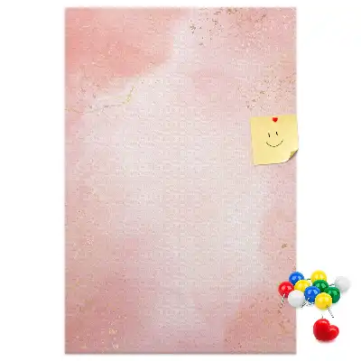 Tableau de liège décoratif effet marbre rose