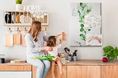 Tableau affichage liège Une branche avec des feuilles