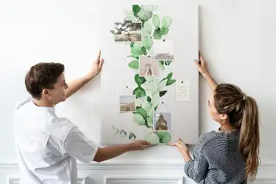 Tableau affichage liège Une branche avec des feuilles