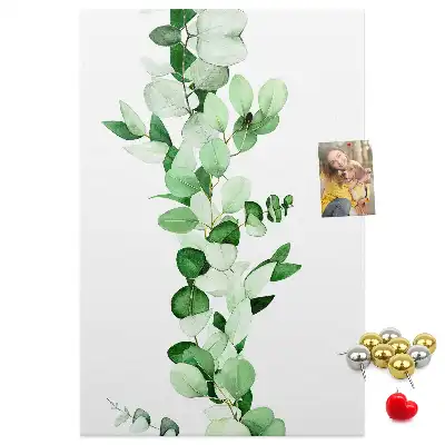 Tableau affichage liège Une branche avec des feuilles