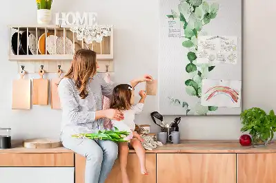 Tableau affichage liège Une branche avec des feuilles