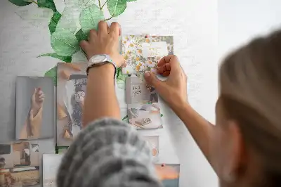 Tableau affichage liège Une branche avec des feuilles