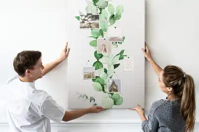 Tableau affichage liège Une branche avec des feuilles