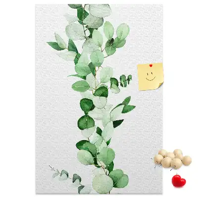 Tableau affichage liège Une branche avec des feuilles