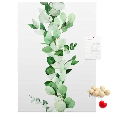 Tableau affichage liège Une branche avec des feuilles