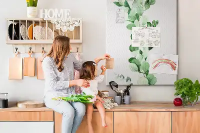 Tableau affichage liège Une branche avec des feuilles