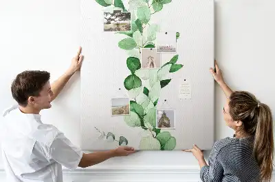 Tableau affichage liège Une branche avec des feuilles