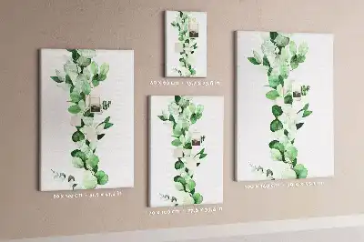 Tableau affichage liège Une branche avec des feuilles