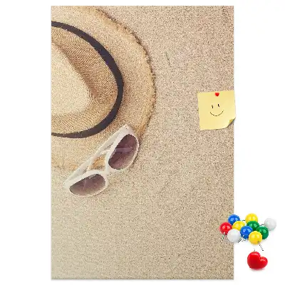 Tableau en liège motif Sable de vacances