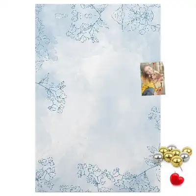 Tableau de liège décoratif Croquis floral