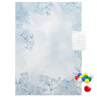 Tableau de liège décoratif Croquis floral