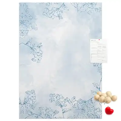 Tableau de liège décoratif Croquis floral