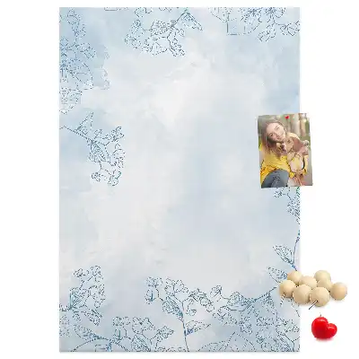 Tableau de liège décoratif Croquis floral