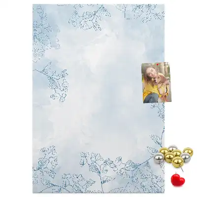 Tableau de liège décoratif Croquis floral