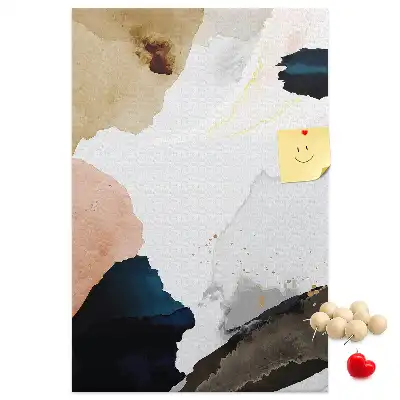 Tableau de liège décoratif Abstraction à l'aquarelle