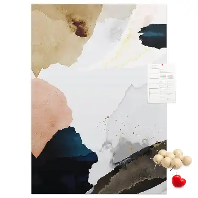 Tableau de liège décoratif Abstraction à l'aquarelle