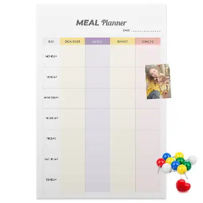 Image tableau en liège Plan de repas