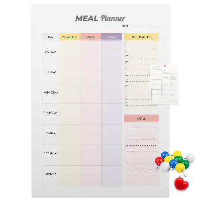 Tableau de liège décoratif Planificateur alimentaire