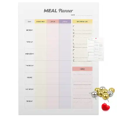 Tableau de liège décoratif Planificateur alimentaire