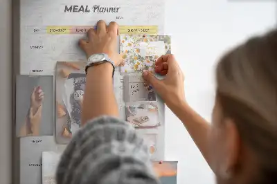 Tableau de liège décoratif Planificateur alimentaire