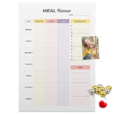 Tableau de liège décoratif Planificateur alimentaire