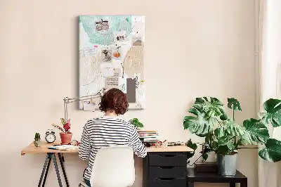 Tableau affichage liège Taches pastel