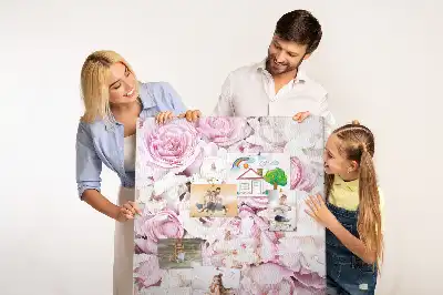 Tableau affichage liège Fleurs roses