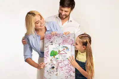 Tableau affichage liège Fleurs roses