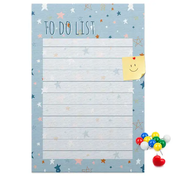 Image tableau en liège Liste de choses à faire