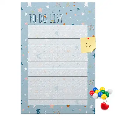 Tableau en liège avec motif liste de choses à faire