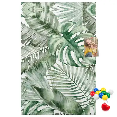 Tableau affichage liège Feuilles peintes à l'aquarelle