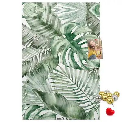 Tableau affichage liège Feuilles peintes à l'aquarelle