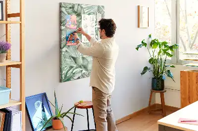 Tableau affichage liège Feuilles peintes à l'aquarelle