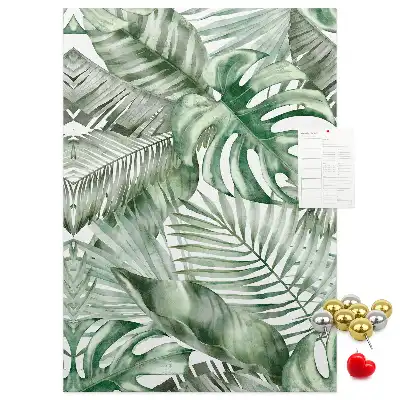 Tableau affichage liège Feuilles peintes à l'aquarelle