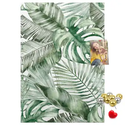 Tableau affichage liège Feuilles peintes à l'aquarelle