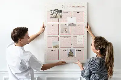 Image tableau en liège Calendrier d'anniversaire