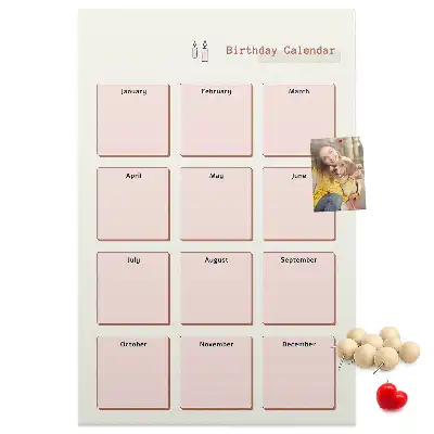 Image tableau en liège Calendrier d'anniversaire