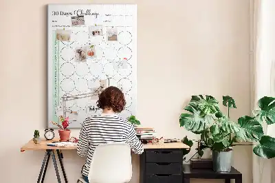 Tableau affichage liège Planificateur de défis