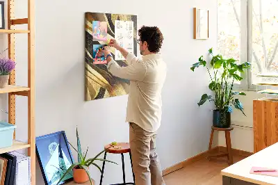 Tableau affichage liège Lignes abstraites